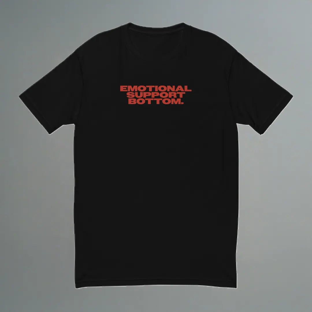 Emotional Support Bottom Fitted T-Shirt YES HOMO