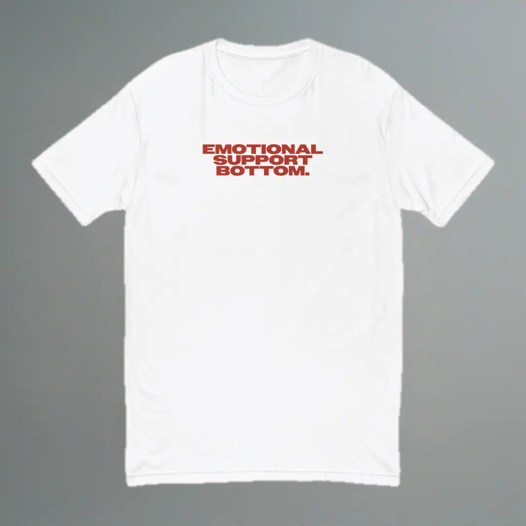 Emotional Support Bottom Fitted T-Shirt YES HOMO
