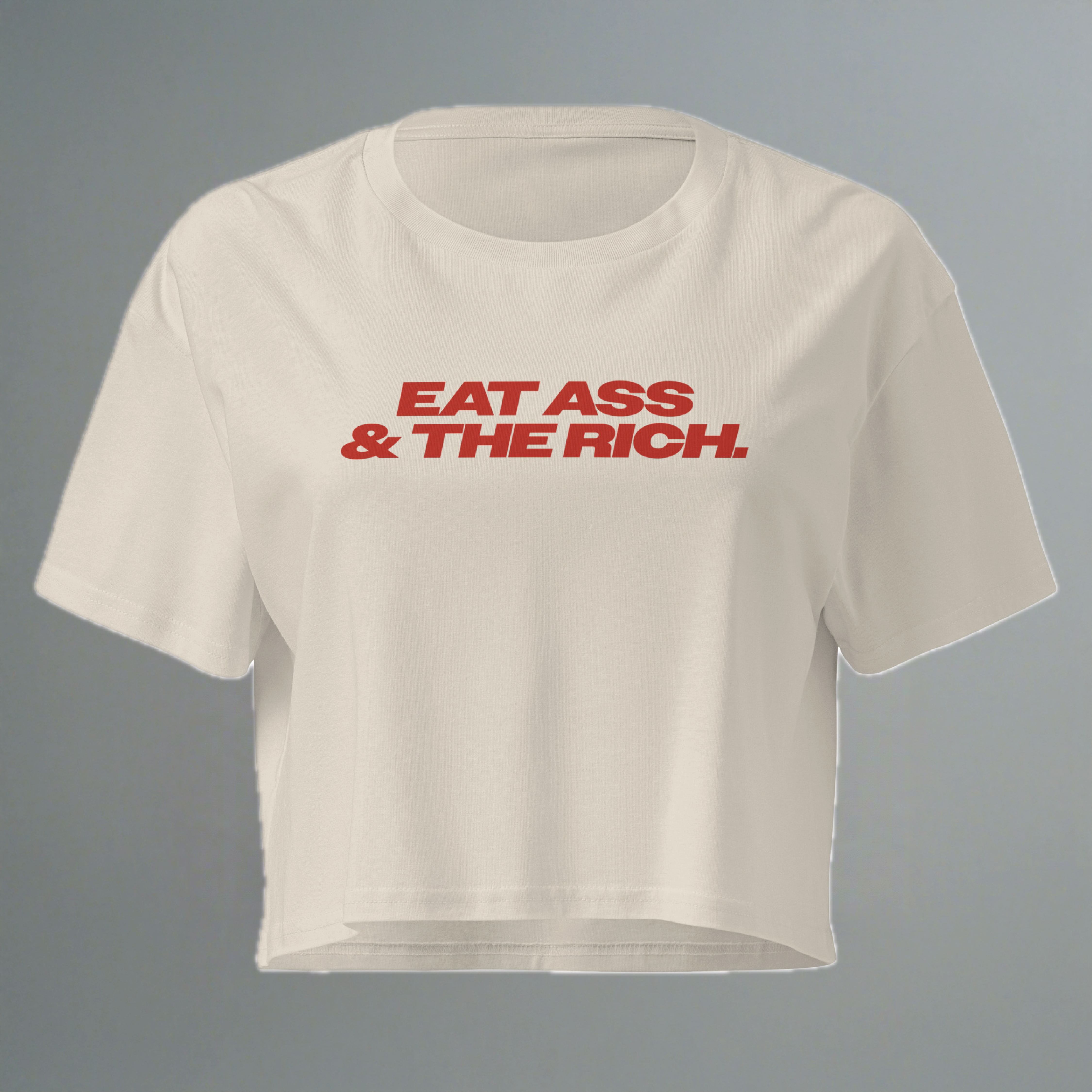 Top curto Eat Ass & The Rich (corte feminino - tamanho 2x maior)