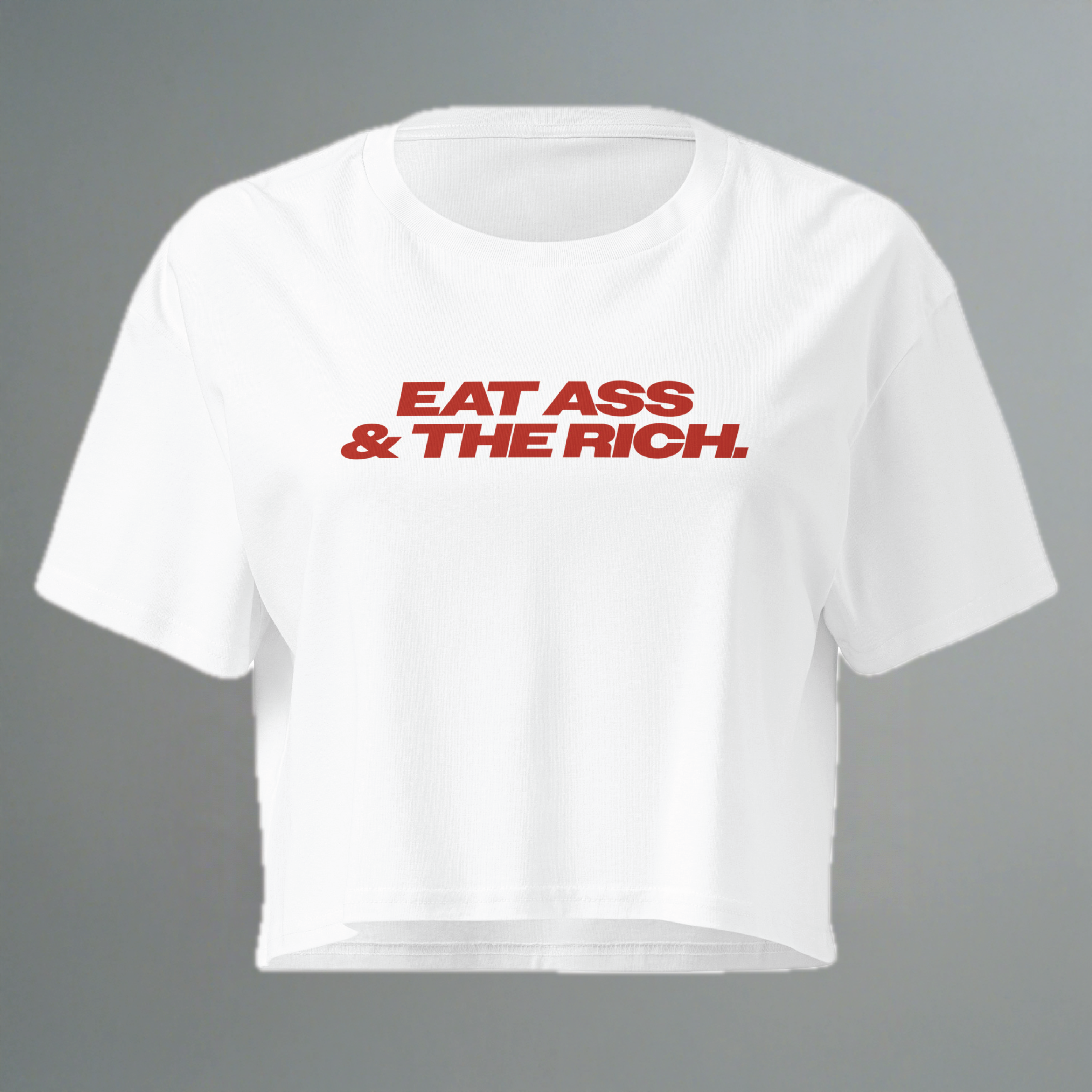 Top curto Eat Ass & The Rich (corte feminino - tamanho 2x maior)