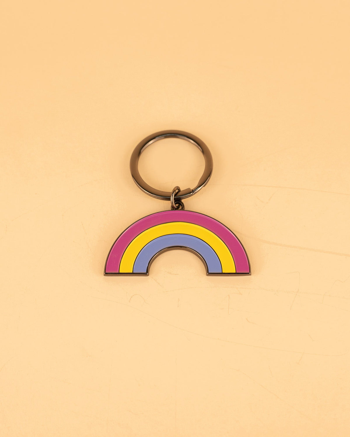 Pansexual Rainbow Enamel Keychain