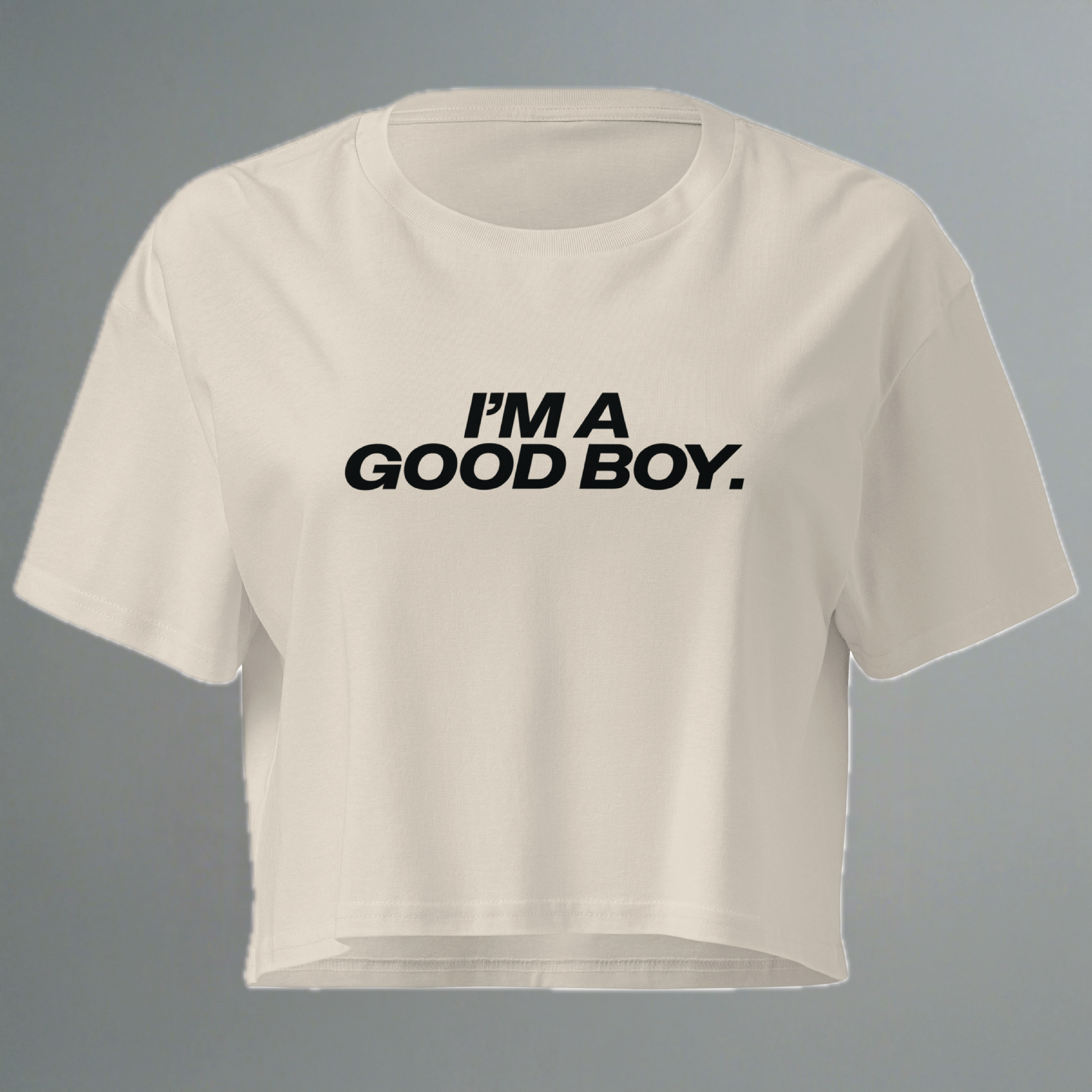 I'm A Good Boy Crop Top Crop Top (Women's Cut - Size Up)