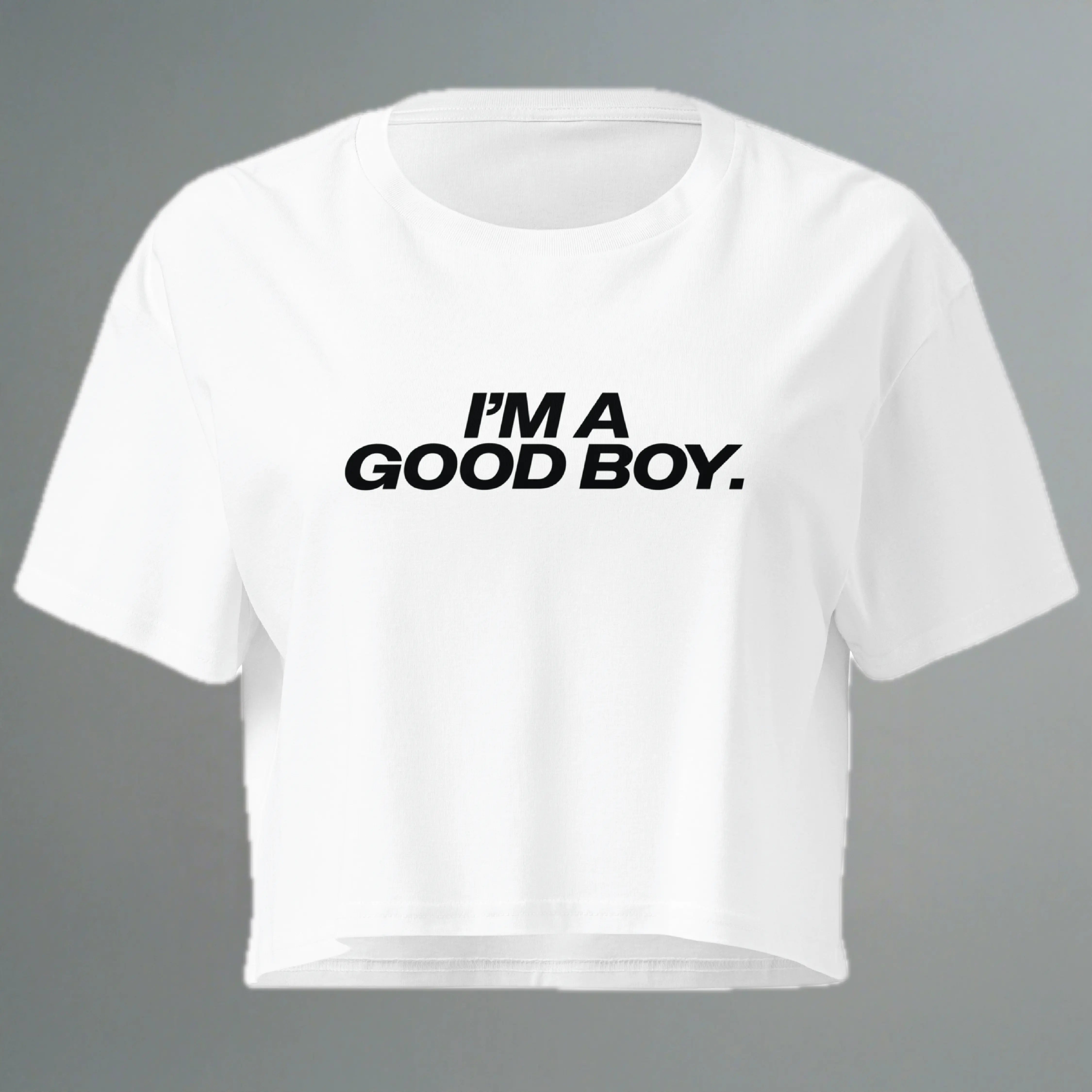 I'm A Good Boy Crop Top Crop Top (Women's Cut - Size Up) YES HOMO