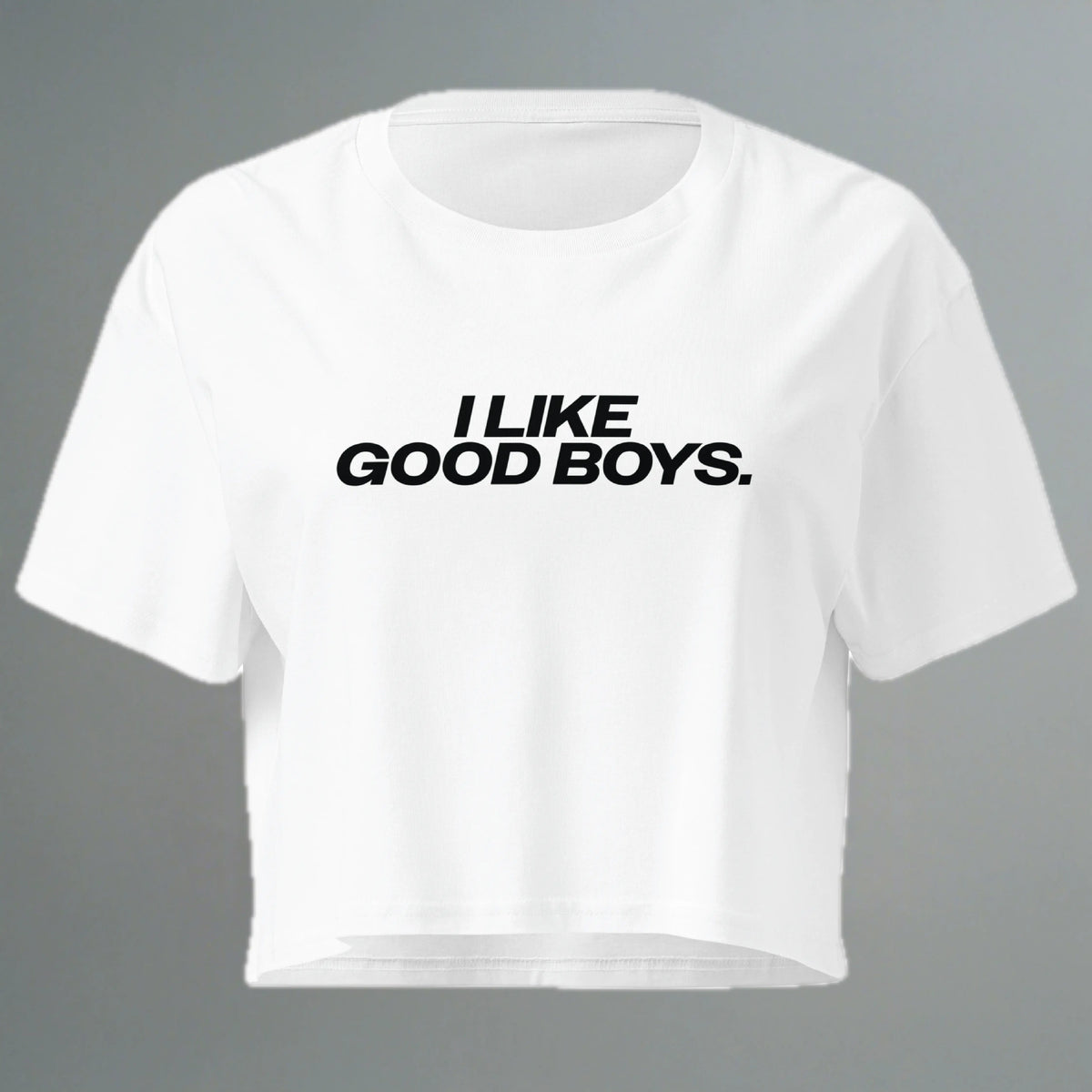 I Like Good Boys Crop Top (Women's Cut - Size Up) YES HOMO