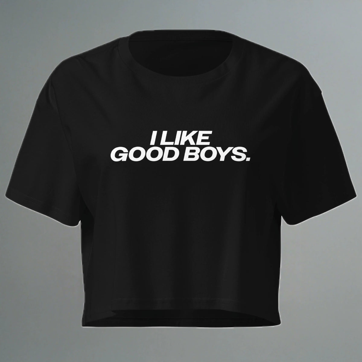 I Like Good Boys Crop Top (Women's Cut - Size Up) YES HOMO