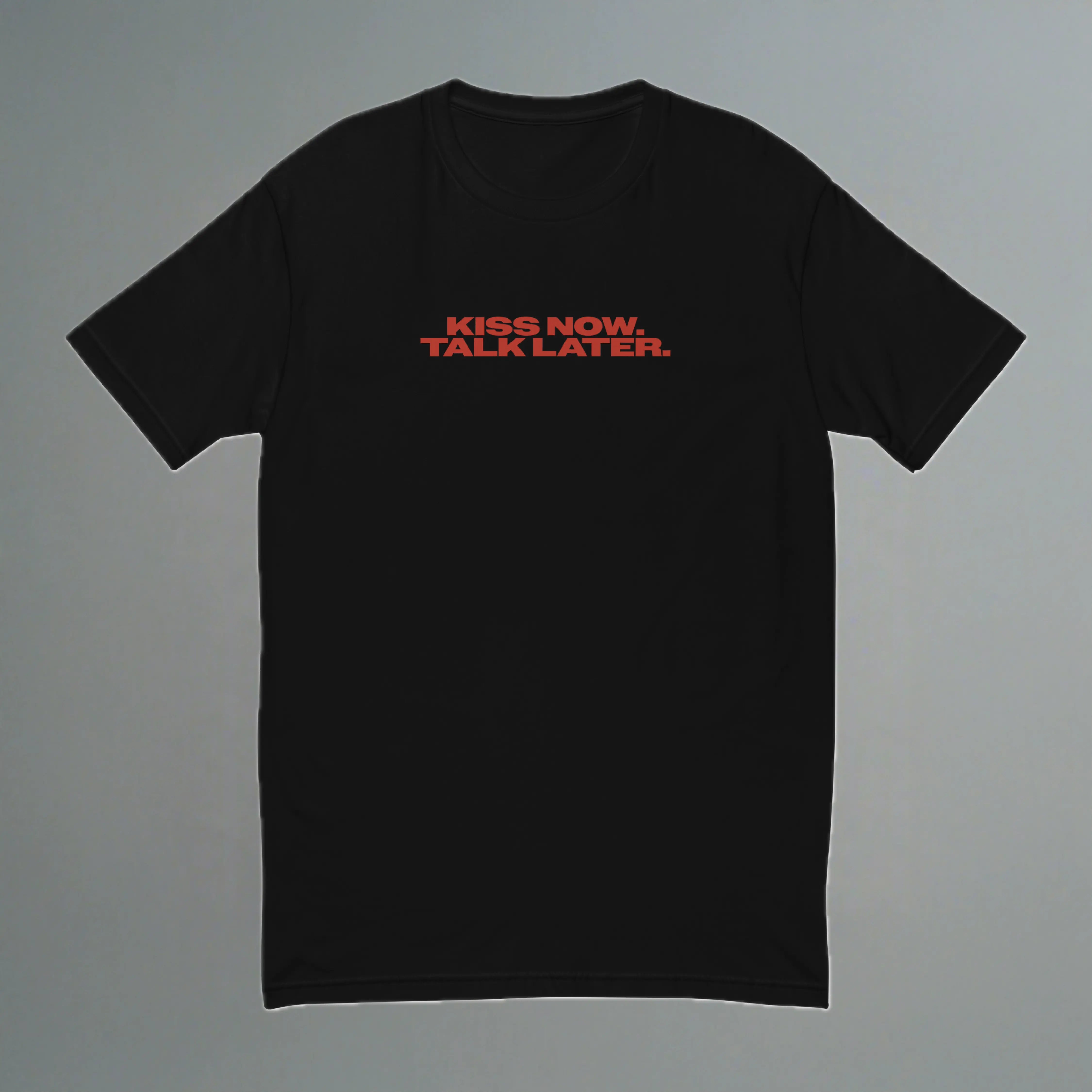 Kiss Now Talk Later Fitted T-Shirt YES HOMO