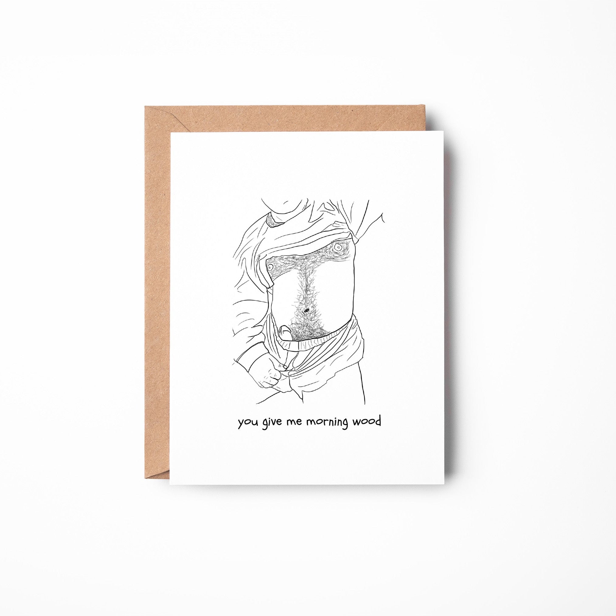 You Give Me Morning Wood – Spicy Gay Card