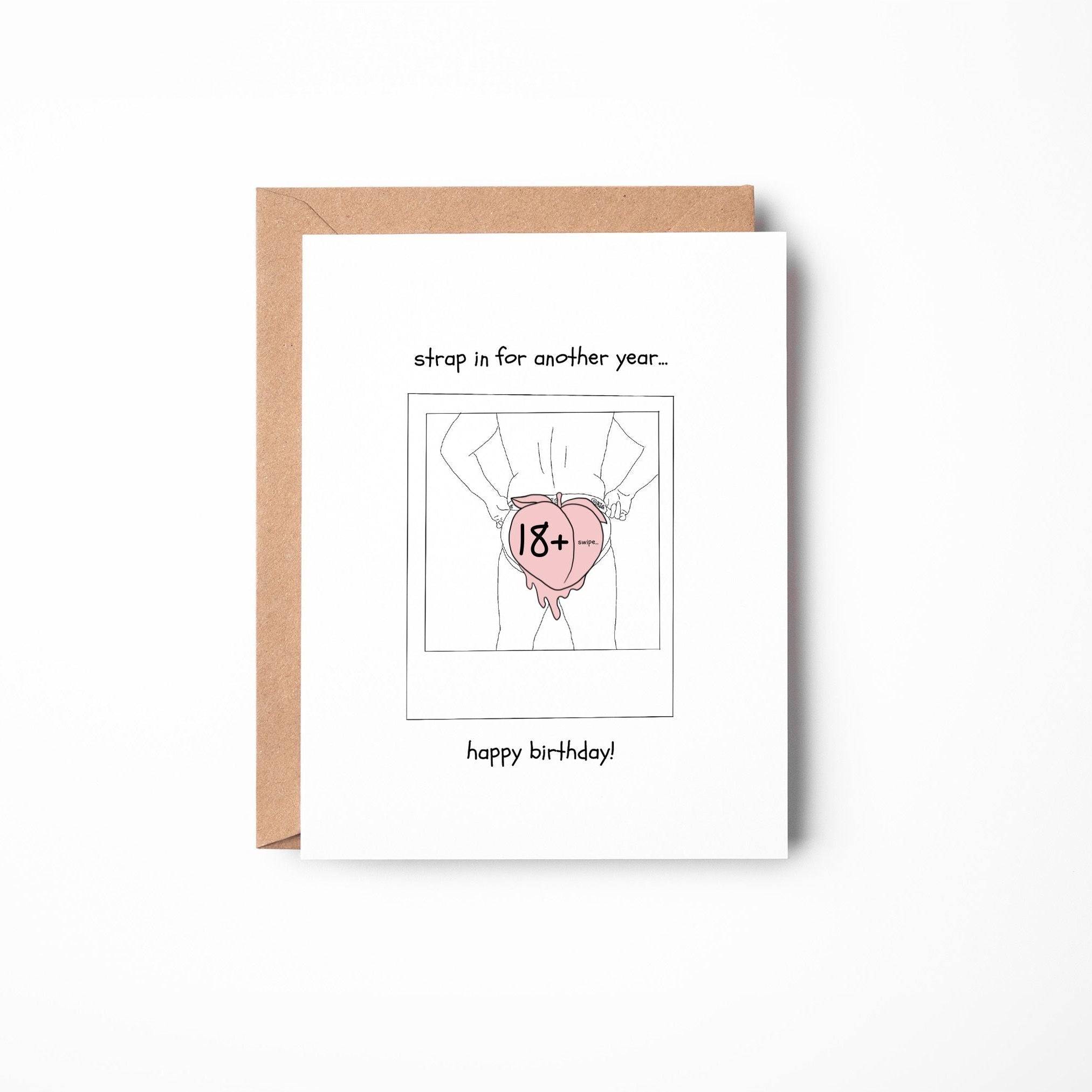 Strap In for Another Year – Spicy Gay Birthday Card
