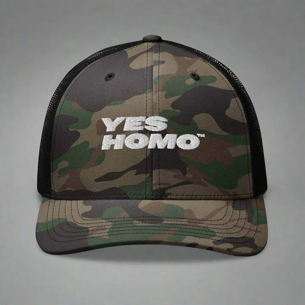 Yes Homo Camouflage Trucker Hat YES HOMO