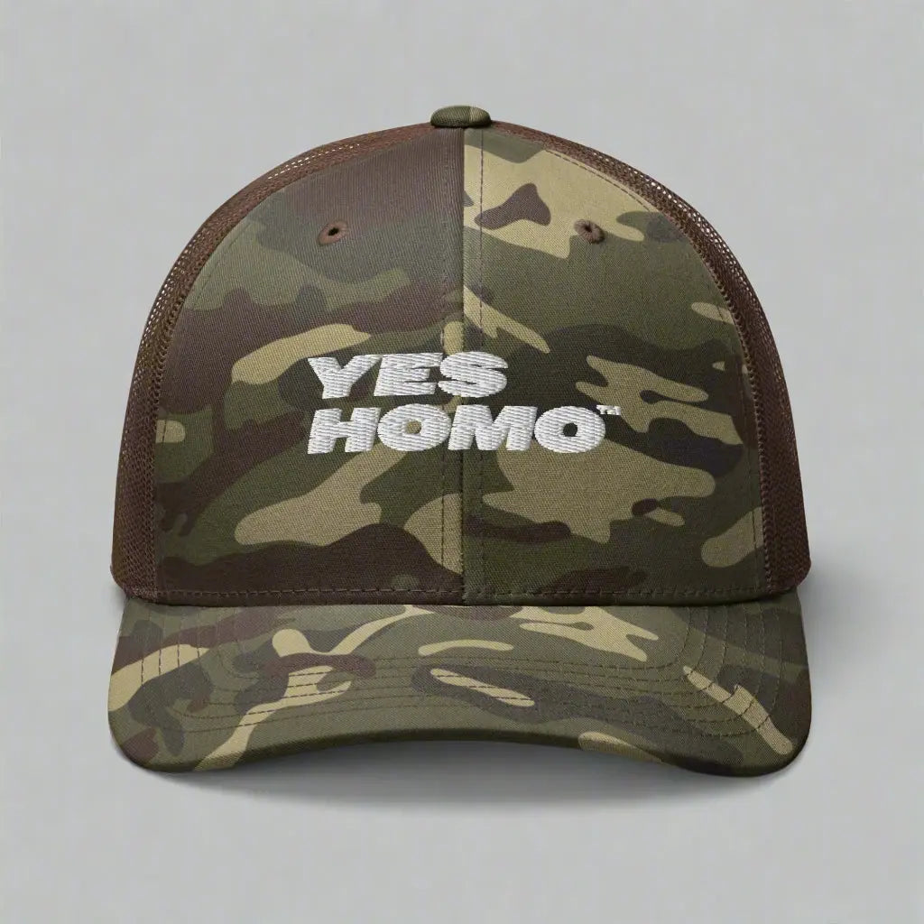 Yes Homo Camouflage Trucker Hat YES HOMO