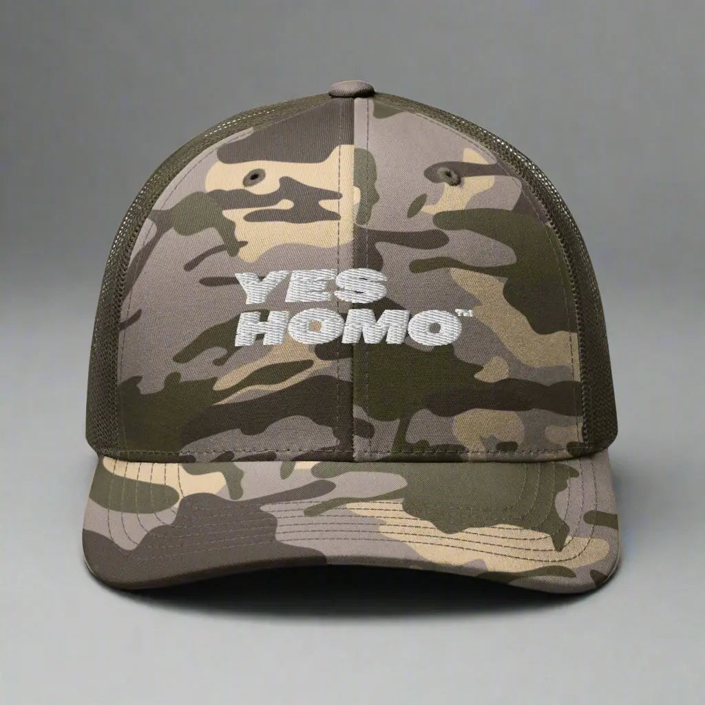 Yes Homo Camouflage Trucker Hat YES HOMO