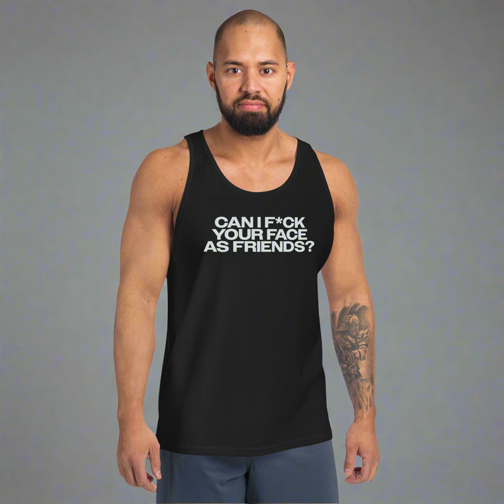 ¿Puedo ponerte cara de amigo? Camiseta sin mangas para hombre