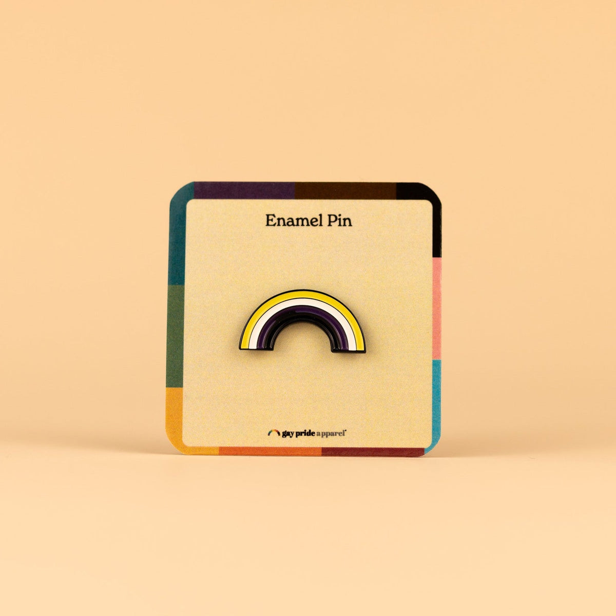 Non-Binary Rainbow Enamel Pin