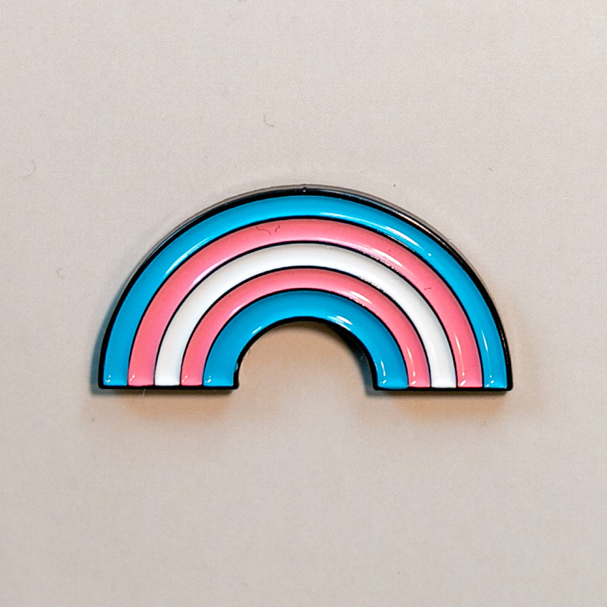 Trans Rainbow Enamel Pin