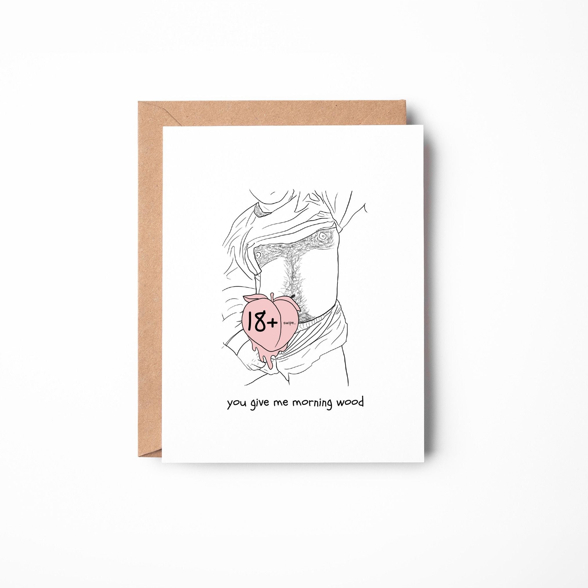 You Give Me Morning Wood – Spicy Gay Card