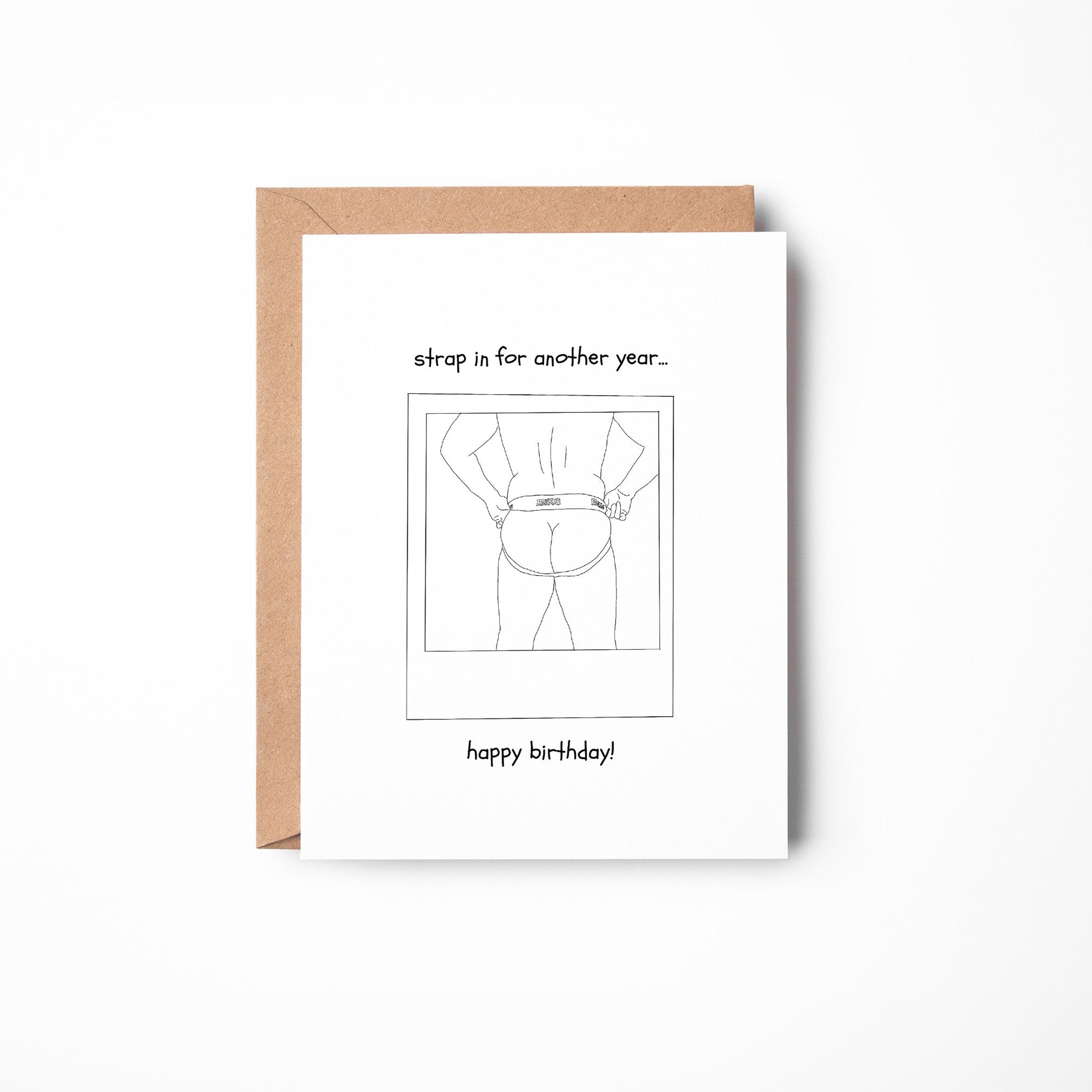 Strap In for Another Year – Spicy Gay Birthday Card