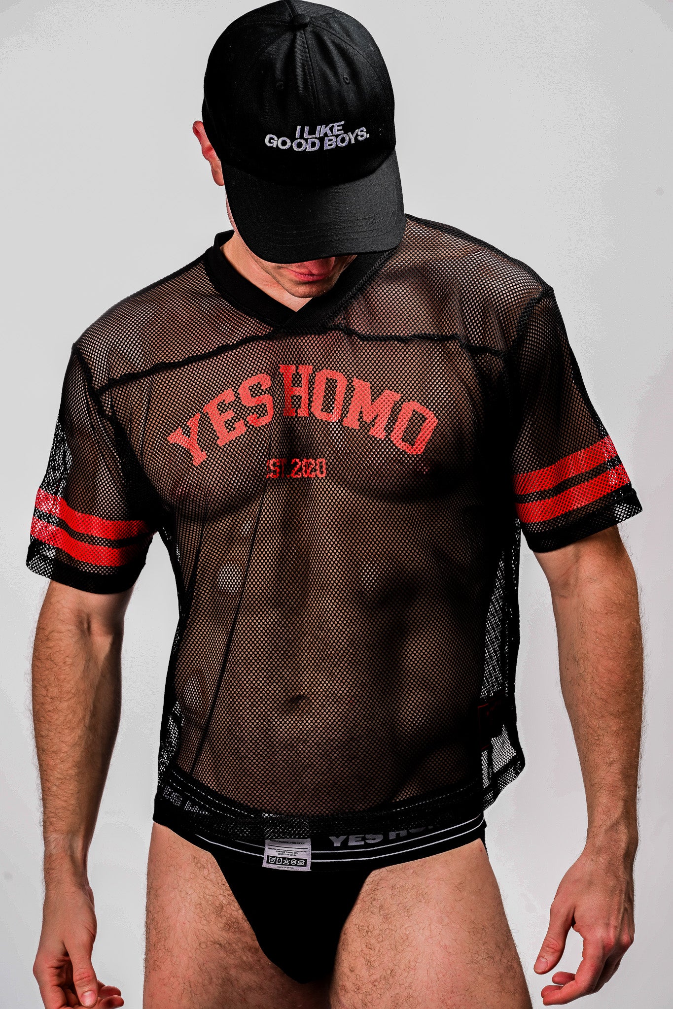 Sí, camiseta de malla para hombre