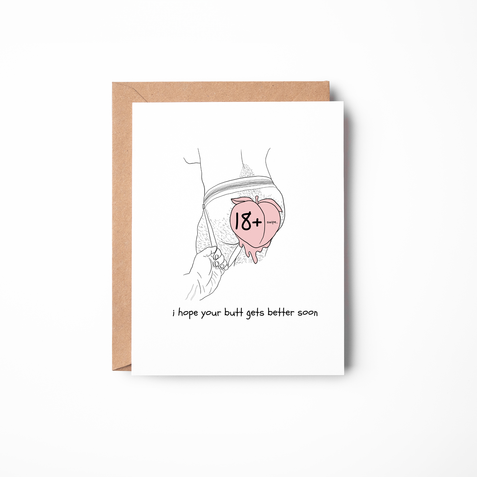 I Hope Your Butt Gets Better Soon Card – Funny Gay Get Well Card