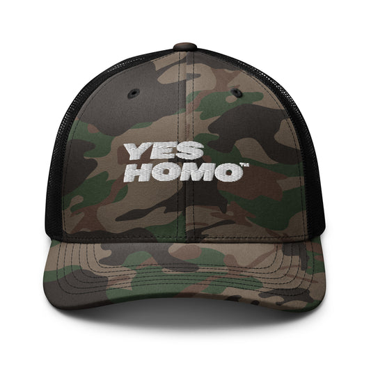 Yes Homo Camouflage trucker hat