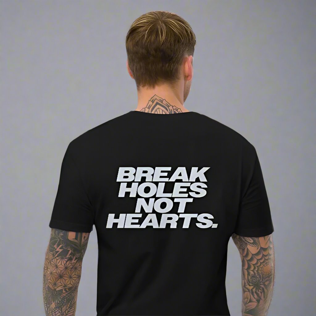 Break Holes Not Hearts Fitted T-Shirt